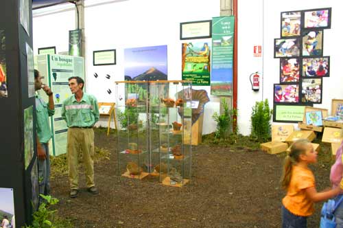 Allerlei Exponate und Information aus dem Nationalpark auf La Palma